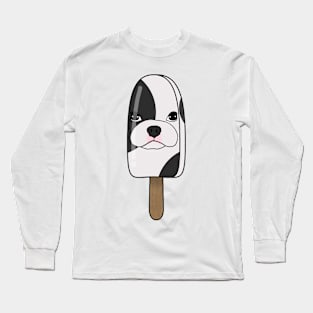 Animal Popsicle French Bulldog Ice Cream Summer Gift Long Sleeve T-Shirt